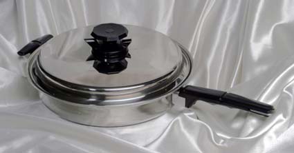 large fry pan waterless cookware